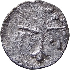 Hedwig, denarius without date, with letter H, coat of arms without shield