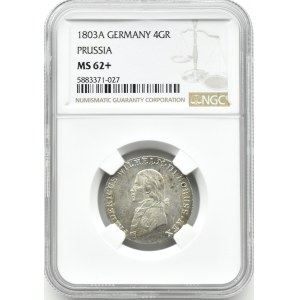 Germany, Prussia, Frederick, 4 pennies 1803 A, Berlin, NGC MS62+