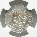 Zygmunt III Waza, szeląg, 1621, Ryga, NGC UNC