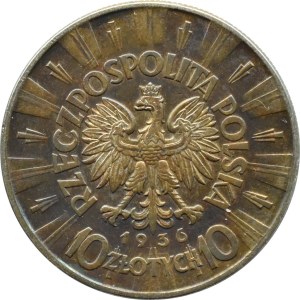 Polska, II RP, Józef Piłsudski 10 złotych 1936, Warszawa