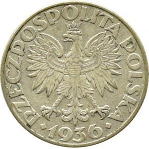 Poland, Second Republic, Sailboat, 2 zloty 1936, Warsaw