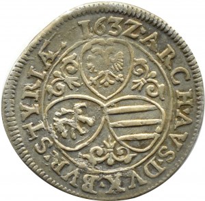 Austria, Ferdynand II, 3 krajcary 1632, Graz