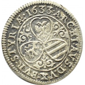 Österreich, Ferdinand II, 3 krajcars 1633 STYRIÆ, Graz