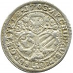 Rakousko, Leopold I, 3 krajcars 1703 IA, Graz