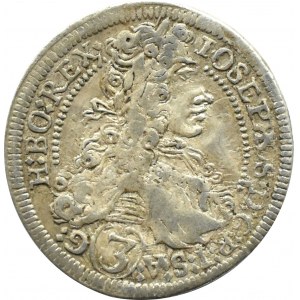 Rakúsko, Joseph I, 3 krajcars 1706 IA, Graz