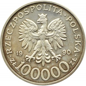 Polska, III RP, Solidarność (C), 100000 złotych 1990, typ C, Warszawa