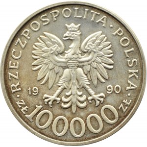 Polsko, III RP, Solidarita (C), 100000 zlotých 1990, typ C, Varšava