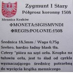 Zygmunt I Stary, półgrosz 1508, Kraków (4)