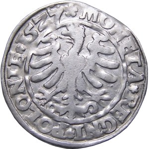 Sigismund I. der Alte, Pfennig 1527, Krakau (6)