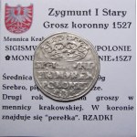 Zikmund I. Starý, penny 1527, Krakov (6)