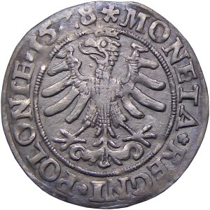 Sigismund I. der Alte, Pfennig 1528, Krakau (7)