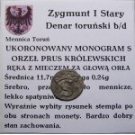 Zikmund I. Starý, denár bez datace, Toruň (10)