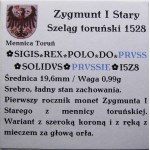 Zikmund I. Starý, 1528 šilink, Toruň (11)