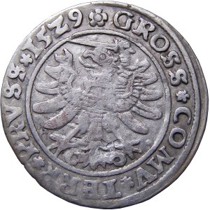 Sigismund I. der Alte, Pfennig 1529, Toruń SEHR GUT (16)