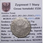 Zygmunt I Stary, grosz 1530, Toruń RZADKI (17)