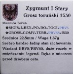 Zikmund I. Starý, groš 1530, Toruň VELMI DOBRÝ (18)