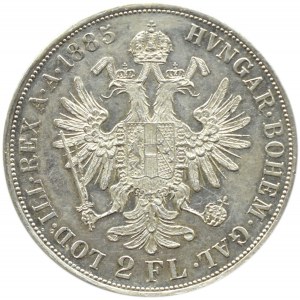 Austria-Hungary, Franz Joseph I, 2 florins 1885, Vienna