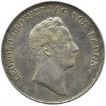 Německo, Bádensko, Leopold, kronentalar 1836, Karlsruhe