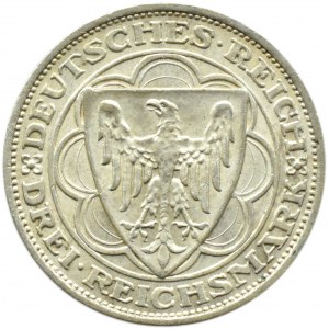 Deutschland, Weimarer Republik, 3 Mark 1927 A, 100 Jahre Bremer Hafen, Berlin, UNC