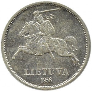 Litauen, J. Basanavicius, 5 Litas 1936, Kaunas