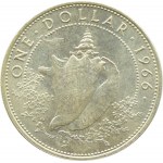 Bahamy, Alžběta II, dolar 1966, UNC
