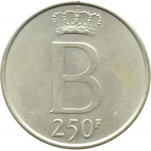 Belgie, Baldwin, 250 franků 1976 - francouzská verze, Brusel