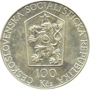 Tschechoslowakei, 100 Kronen 1989, Studenten, Jablonec nad Nisou, UNC