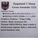 Zygmunt I Stary, grosz 1531, Toruń ŁADNY (22)