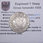 Zygmunt I Stary, grosz 1531, Toruń ŁADNY (22)