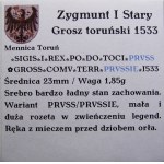 Zygmunt I Stary, grosz 1533, Toruń BARDZO ŁADNY (26)