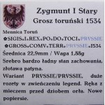 Zikmund I. Starý, penny 1534, Toruň VELMI ŠPATNÝ (27)