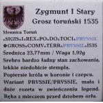 Zygmunt I Stary, grosz 1535, Toruń BARDZO ŁADNY (28)