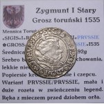 Zygmunt I Stary, grosz 1535, Toruń BARDZO ŁADNY (28)