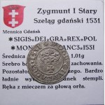 Zygmunt I Stary, szeląg 1531, Gdańsk BARDZO ŁADNY (32)