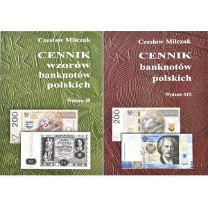 Miłczak. Cz., Cennik banknotów polskich + Cennik wzorów banknotów polskich, Warszawa 2020