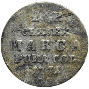 Stanislaw A. Poniatowski, 2 silver pennies (half gold) 1771 I.S., Warsaw, rarer vintage