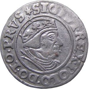 Zygmunt I Stary, grosz 1539, Gdańsk PRVS PIĘKNY (45)