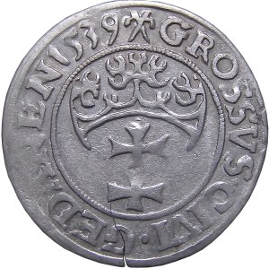 Zikmund I. Starý, groš 1539, Gdaňsk PRVS BEAUTIFUL (45)