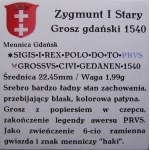 Žigmund I. Starý, groš 1540, Danzig PRVS VELMI DOBRÝ (47)
