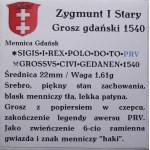 Žigmund I. Starý, groš 1540, Gdansk PRV BEAUTIFUL (46)