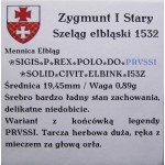 Zygmunt I Stary, szeląg 1532, Elbląg PIĘKNY (51)