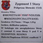 Zikmund I. Starý, půlgroš 1518, Vilnius SICISMVNDI RZADKI (61)