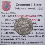 Zikmund I. Starý, půlgroše 1520, Vilnius LITERÁRNÍ (64)