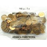 Polska, III RP, 1 grosz 1991, bankowy woreczek menniczy