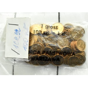 Poland, Third Republic, 1 penny 1992, bank mint bag