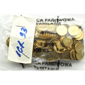 Polska, III RP, 1 grosz 1993, bankowy worek menniczy
