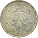 Poland, Second Republic, Nike, 5 gold 1928, Brussels, BEAUTIFUL!