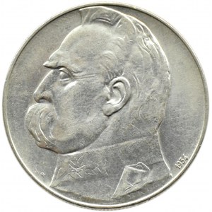 Polen, Zweite Republik Polen, Józef Piłsudski 10 Zloty 1934, Schütze, Warschau