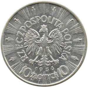 Polska, II RP, Józef Piłsudski 10 złotych 1936, Warszawa