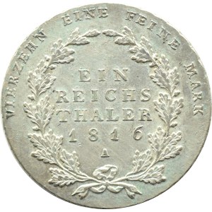 Niemcy, Prusy, Fryderyk Wilhelm III, talar 1816 A, Berlin